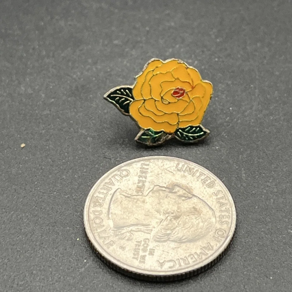 Yellow Rose Flower Lapel Hat‎ Pin